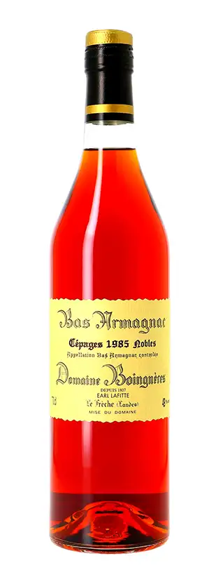 Armagnac, Bas-Armagnac, Domaine Boingnères Cépages Nobles 1985 49°