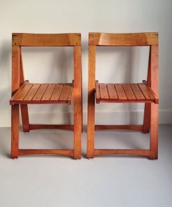 Chaise Trieste par Aldo Jacober : édition Alberto Bazzani (lot de 2) – Occasion